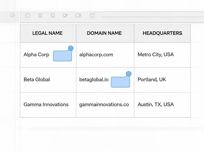 Company identity worksheet